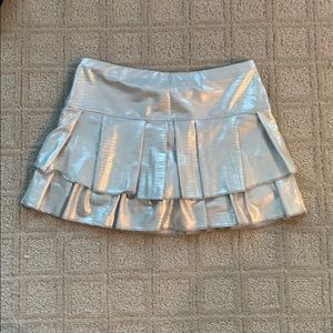 Lucky in LoveTennis Skort (metallic silver)
